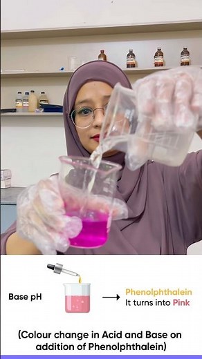 Color Change to Pink with Phenolphthalein Indicator #kipscollegemanawan #chemisty #viralvideo #fyp