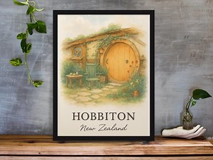 Watercolor Hobbiton Print: Lord of the Rings Inspired Art (digital Download) - Etsy Canada
