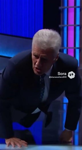 jeopardy fail. Alex Trebek quits #alextrebek #jeopardy #sora2 #fyp #ai