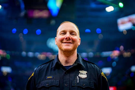 Who is that dancing police officer at Cleveland Cavaliers games?