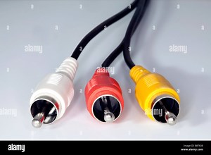 Audio/video input/output jacks Stock Photo - Alamy