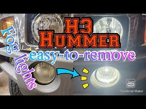 Hummer H3 Tutorial easy way to remove the fog lights and install new step by step