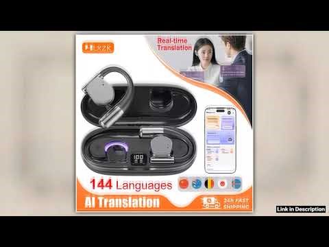 AI Language Translation Bluetooth Headphones 144 Languages Realtime Translation Comminicate
