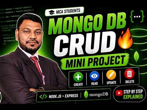 MongoDB CRUD Mini Project 🔥 | Step-by-Step | MCA