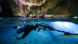 My friends and I dove down to explore the Bahamas' most famous underwater cave! | Jiggin' With Jordan