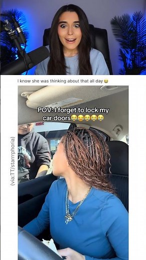 SHE FORGOT TO LOCK HER CAR DOORS 😭