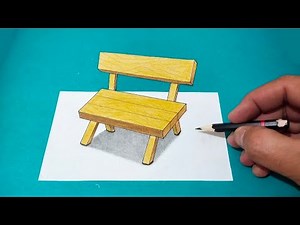 How To Draw 3D Bench Drawing Step by Step | Easy Pencil 3D Drawing