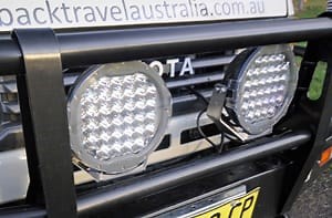 Large LED driving light video tests