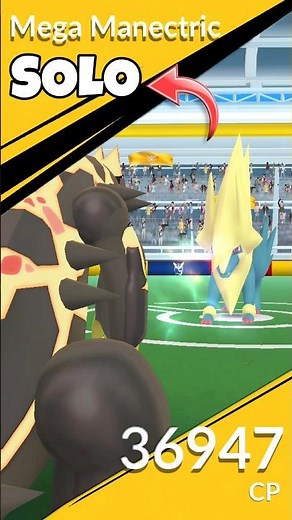 SOLO Mega Manectric Raid With✨️Primal Groudon in Pokemon GO