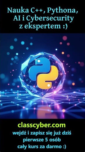 Kursy z C++, Python, AI i Cybersecurity. #cpp #tech #ai #python #programowanie #informatyka