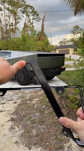 54K views · 66 reactions | When I found out Florida made license plate frames illegal, I was forced to destroy this expensive Tesla frame. | Tesla Cybertruck | Facebook