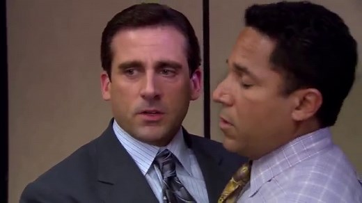 The Office - Michael kisses Oscar rough