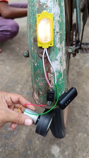How to Generate Electricity Using a Bicycle Wheel and DC Motor | #shorts #dcmotor #dcmotorproject #facebookreel | Salman YouTuber