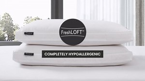 Beautyrest White Feather Down Fiber Pillows Set of 2 Pack with 2" Gusset Support Pillows,Hotel Collection 100% Cotton Hypoallergenic Medium Firm Bed Pillows for Side Sleeper