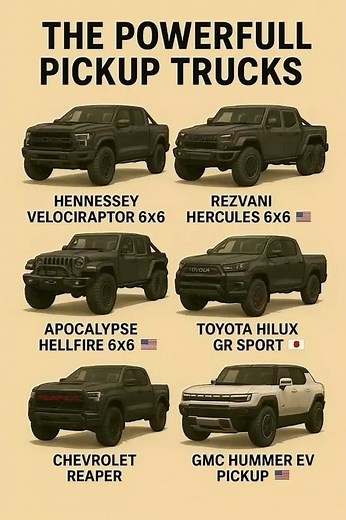 The Most Powerful Pickup Trucks in the World | Hennessey VelociRaptor Rezvani Hercules, #automobile