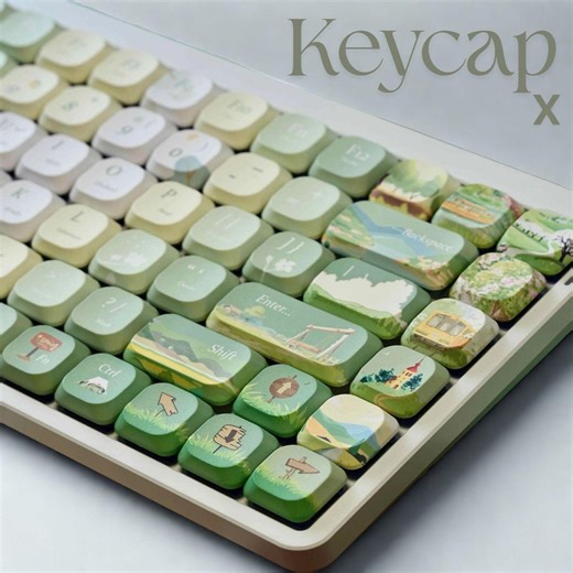 120-key Low Profile Green PBT Keycaps: 5-side Dye Sublimation, Slim MX Mechanical Keyboard Set - Etsy Canada