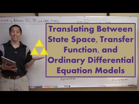 Translating Between State Space, Transfer Function, and Ordinary Differential Equation Models