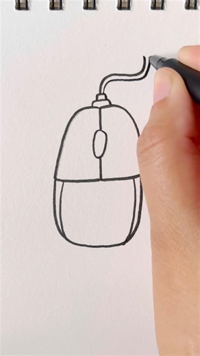 How to draw a computer mouse | easy drawing for kids #simple #artforkids #kidsvideo #diy #kidsart