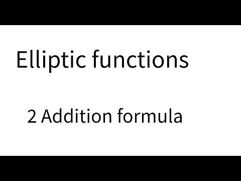 Elliptic functions lecture 2