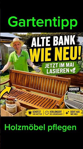 Freshen up old wooden furniture with a coat of wood stain. #tips #garden #gardening #garden