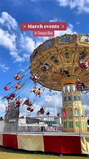 🍓 MARCH EVENTS 🍓 Save this post so you don’t forget about all the fun events happening in Tampa Bay this month! 🎨 Gasparilla Festival of the Arts @gasparillaarts Mar 1st at Julian B Lane Park 🛍️ Fresh Market Mar 1st from 10a-3p at @hydeparkvillage 🎡 Florida Strawberry Festival Now through Mar 8th @flstrawberryfestival 🎥 Gasparilla International Film Fest Mar 3rd-8th @gasparillafilm ⛸️ Disney on Ice @disneyonice Mar 5th-8th at @benchmarkintlarena 🏴‍☠️ She is Football Weekend Mar 6th-Mar 7t