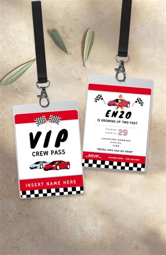 Personalized Race Car Themed VIP Passes for Kids (printable) | Pases VIP Personalizados Con Temática De Carros De Carreras Para Niños - Etsy