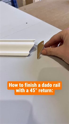 How to finish a dado rail with a 45 degree return ⚒️ #skirting4u #diytips #diytutorial #dadorail | Skirting 4 U
