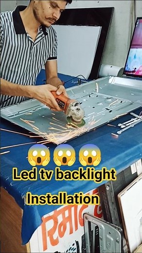 led tv backlight installation 😱💯 #techsumit_1 #youtubeshorts #ledtv #repair #electronic #jukilop