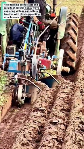 Vintage Tractor with Plowing Attachment: How It Works, Specs & Farming Impact | Educational Short"‎