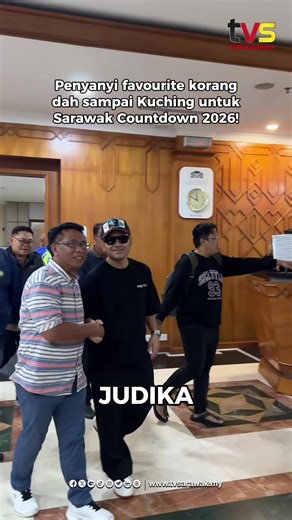 Tak sabar nak tengok mereka perform malam esok! Jum ramai-ramai ke Waterfront Kuching untuk menyambut tahun baru 2026! #TVSEntertainment #TVSarawak #TVSInspire #SarawakCountdown2026 #JUDIKA #KRU