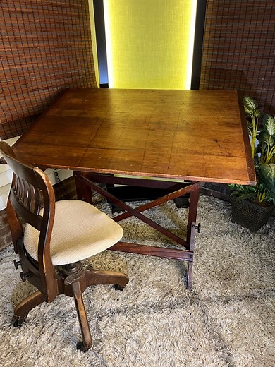 Antique Original 1920's Hamilton MFG Co. Two Rivers Oak Drafting Table Industrial Table Oak Table Arts & Crafts Table Adjustable - Etsy