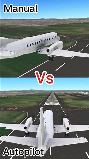 Autopilot vs Manual Landing in Real flight simulator gameplay in android #flightsimulation