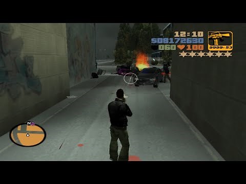 GTA 3 Epic 6 Stars Wanted Level Shootout+ Tank Rampage + Escape