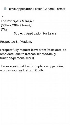How to Write a Leave Application Letter | Easy Format for Students & Office