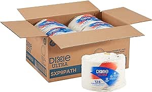 Georgia-Pacific Dixie Ultra 6" Heavy-Weight Paper Plates by GP PRO, White, SXP6W, 1,000 Count (250 Plates Per Pack, 4 Packs Per Case)
