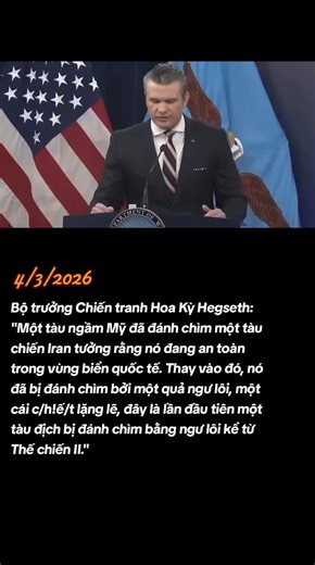 🇺🇸📣| Bộ trưởng Chiến tranh Hoa Kỳ Hegseth: