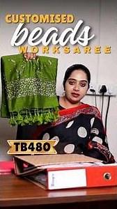 ✨ Customised Beads Work Saree ✨
