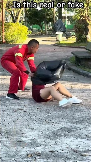 FRIENDLY FIREMAN WON’T LET HER ESCAPE 😭 BAG PRANK GONE WILD #funny #prank #humor