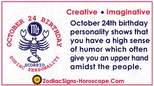 October 24 Zodiac (Scorpio) Horoscope Birthday Personality and Lucky Things
