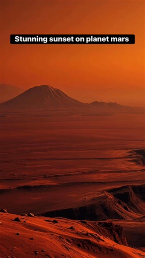 Stunning sunset on planet mars #Mars #spacex #nasa | Mars journey