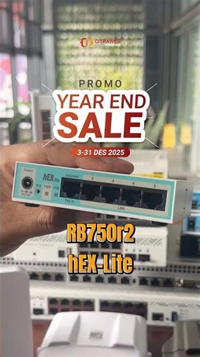 MikroTik hEX lite (RB750r2) hadir sebagai pusat kontrol jaringan SOHO #PromoMikroTik #Citraweb