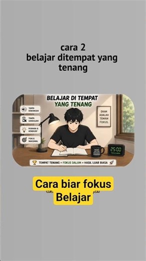 cara nambah fokus saat belajar. #edukasi #belajar #selfimprovement