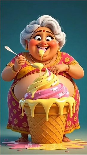 “Funny Dadi vs Giant Ice Cream Volcano – 3D Cartoon Animation”
