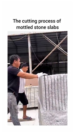 Technology🔹️Gadgets on Instagram: "Mottled stone slabs are valued for their natural patterns and durability, making precise cutting essential for preserving their beauty and structural integrity. This process showcases how large raw stone blocks are transformed into smooth, accurately sized slabs for construction and decorative use. 🧱 Stone Selection & Inspection Each slab begins with carefully chosen stone blocks. Workers inspect color patterns, density, and structural soundness to ensure hig