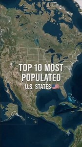 Top 10 Most Populated U.S. States 🇺🇸 | America’s Biggest States by Population #usa #Population #map