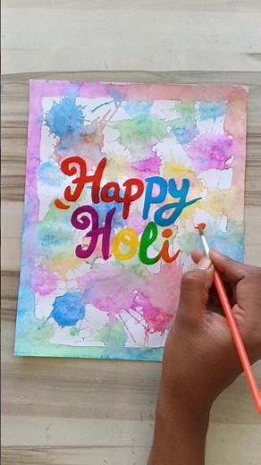 Holi Special Painting 💜 | Color Splash Art Tutorial