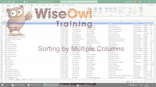 Excel VBA Introduction Part 58.2 - SQL for Excel Files - Sorting Rows in a Query