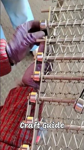 🔩⚙️ Process of Connecting Side Roller Chains to Wire Mesh Belt