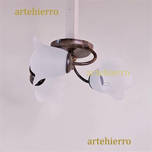 ✨ Plafón de techo tres luces negro rústico AP7320-TLP02 | Luz y diseño artesanal