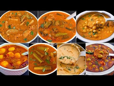இனிமே குழம்புக்கு யோசிக்க வேண்டாம் - 7 வகை குழம்பு | 7 Days Kulambu Recipes in Tamil | Veg Recipes